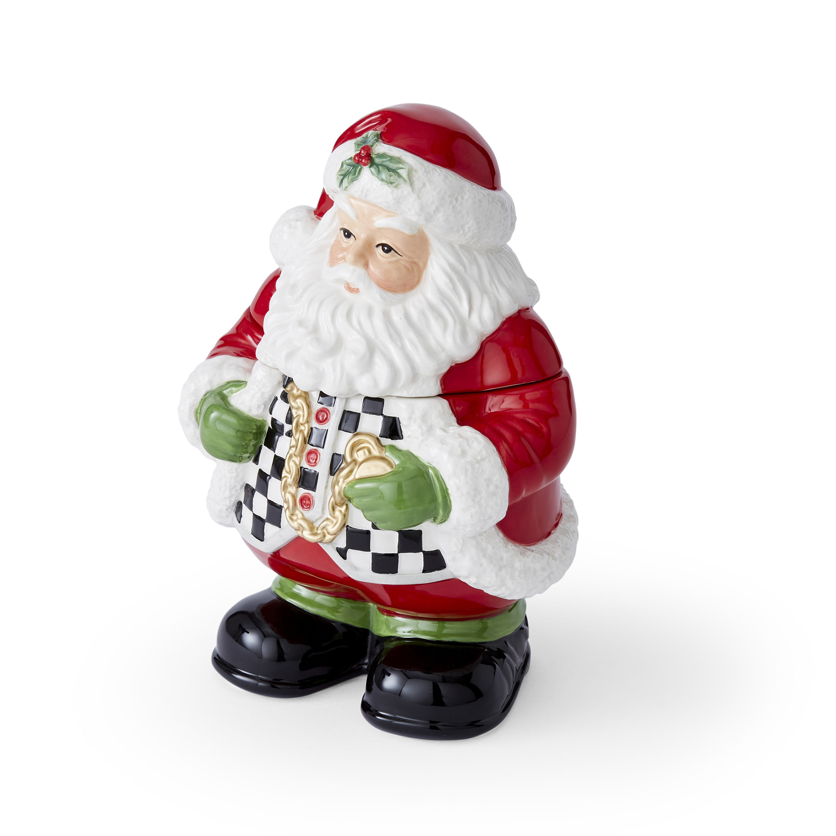 Christmas Tree Black and White Santa Candy Jar image number null